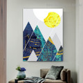 Gabled Mounts Abstract Geometric Nordic Framed Painting Picture Canvas Print for Room Wall Assortment
