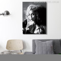 Smoking Women Picture Canvas Print for Wall Art