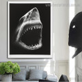 Shark Animal Modern Framed Artwork Image Canvas Print for Room Wall Decoration