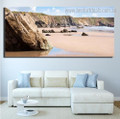 Seal Beach Landscape Nature Modern Framed Smudge Pic Canvas Print for Room Wall Assortment