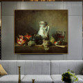 Grapes Pomegranates Still Life Reproduction Framed Painting Image Canvas Print for Room Wall Equipment