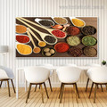 Onion and Spices Food Modern Framed Artwork Image Canvas Print for Room Wall Garniture