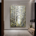 Motley Trees Abstract Botanical Modern Framed Painting Image Canvas Print for Room Wall Decoration