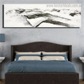 Snow Hills Landscape Nature Framed Painting Photo Canvas Print for Room Wall Decor