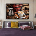 Coffee Cup Food Modern Framed Painting Picture Canvas Print for Room Wall Ornament