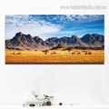 African Savanna Landscape Modern Framed Painting Photograph Canvas Print for Room Wall Getup