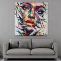 Varicoloured Countenance Abstract Modern Framed Artwork Pic Canvas Print for Room Wall Adornment