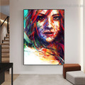 Multicolored Face Abstract Modern Framed Artwork Image Canvas Print for Room Wall Adornment