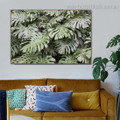 Philodendron Leaves Botanical Modern Framed Effigy Image Canvas Print for Room Wall Decor