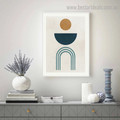 Curved Figures Abstract Modern Framed Effigy Portrait Canvas Print for Room Wall Garniture