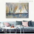 Seascape Sailboat Painting Canvas Print for Living Room Wall Decor