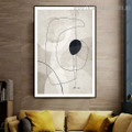 Curved Line Shape Abstract Framed Painting Image Canvas Print for Room Wall Disposition