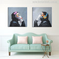 Thinking Monkey Painting Print