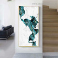 Turquoise Color Abstract Watercolor Framed Painting Photograph Canvas Print for Room Wall Assortment