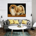 Cute Pekingese Dog Painting Canvas Print for Wall Decor