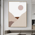 Dry Hills Abstract Framed Artwork Picture Canvas Print for Room Wall Garnish