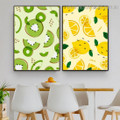 Lemon Kiwi Food Framed Painting Photograph Canvas Print for Room Wall Tracery