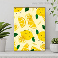 Lemon Food Framed Artwork Photograph Canvas Print for Room Wall Decoration