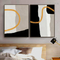 Three Circuitous Strokes Abstract Contemporary Framed Painting Image Canvas Print for Room Wall Getup