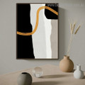 Curved Traits Modern Framed Painting Portrait Canvas Print for Room Wall Disposition