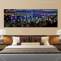 City Hong Kong Skyline Modern Wall Art Print for Bedroom Decor