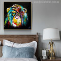 Baboon Watercolor Painting Canvas Print