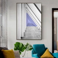 Tunnel Abstract Contemporary Framed Painting Photo Canvas Print for Room Wall Finery