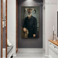 Mouflon Animal Abstract Contemporary Framed Artwork Photo Canvas Print for Room Wall Molding