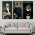 Lion Mouflon Wiltshire Abstract Contemporary Painting Portrait Canvas Print for Room Wall Ornament