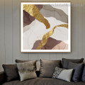 Grey Brown Abstract Contemporary Framed Painting Photograph Canvas Print for Room Wall Decoration