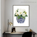 Magnolia Floral Modern Framed Painting Picture Canvas Print for Room Wall Decor