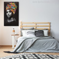 Afro Women Modern Portrait Picture Canvas Print