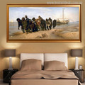 Barge Haulers on the Volga Painting Print for Bedroom Decoration