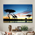 African Savannah Modern Painting Print for Living Room Decor