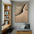Sand Dune Abstract Contemporary Framed Painting Image Canvas Print for Room Wall Decor