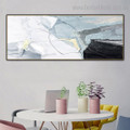 Meandering Lines Abstract Nordic Artwork Portrait Canvas Print for Room Wall Garniture