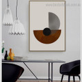 Black Spherical Abstract Modern Framed Artwork Picture Canvas Print for Room Wall Onlay