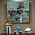 Blue Abstract Modern Painting Print