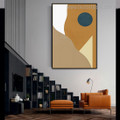 Sphere Abstract Scandinavian Framed Painting Portrait Canvas Print for Room Wall Ornament