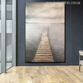 Wooden Bridge Seascape Wall Art Print