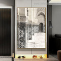 Morocco Mosaic Architecture Vintage Framed Painting Pic Canvas Print for Room Wall Decor