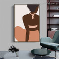 Peach Trouser Fashion Modern Framed Painting Picture Canvas Print for Room Wall Spruce