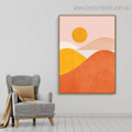 Colorful Hills Abstract Nature Modern Framed Painting Image Canvas Print for Room Wall Onlay