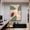 Sunkissed Peaches Abstract Modern Framed Painting Picture Canvas Print for Room Wall Lace