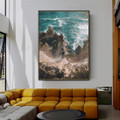 Ocean Hills Nature Contemporary Framed Artwork Pic Canvas Print for Room Wall Garniture