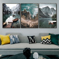 Lagoons Nature Contemporary Framed Artwork Pic Canvas Print for Room Wall Adornment