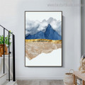 Hillside Mist Nordic Contemporary Framed Artwork Picture Canvas Print for Room Wall Outfit