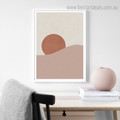 Phoebus and Desert Abstract Landscape Scandinavian Framed Painting Picture Canvas Print for Room Wall Molding