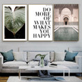 Makes You Happy Quote Contemporary Framed Painting Image Canvas Print for Room Wall Ornament