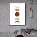 Colorific Moon Phases Abstract Scandinavian Framed Painting Image Canvas Print for Room Wall Outfit
